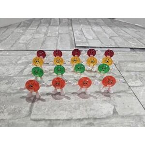 Vintage M&M's Christmas String Light Covers Set of 18 Multicolored Orange Green